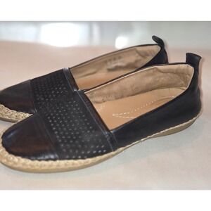 Clarks Artisan Shoes Womens 7 M‎ Ballet Flats Slip On 16731 Black Leather Round